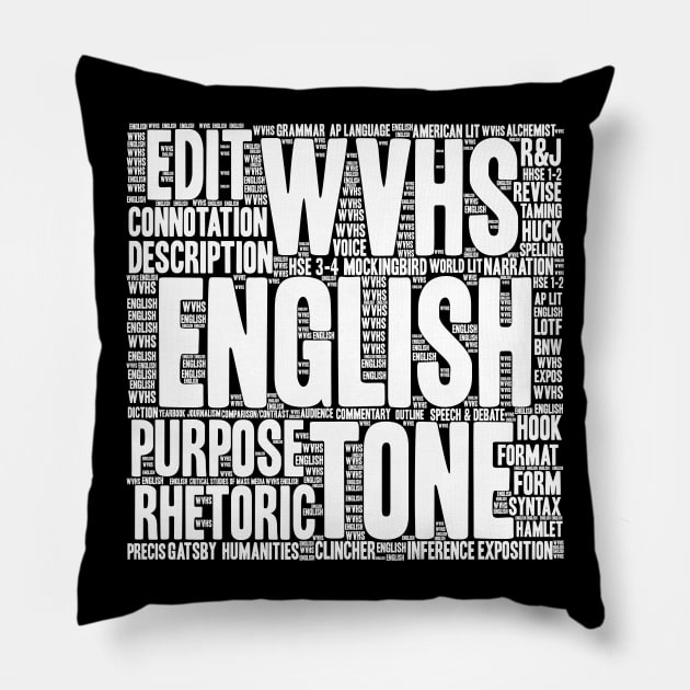 WVHS English Love Tee Shirt Pillow by beyerbydesign