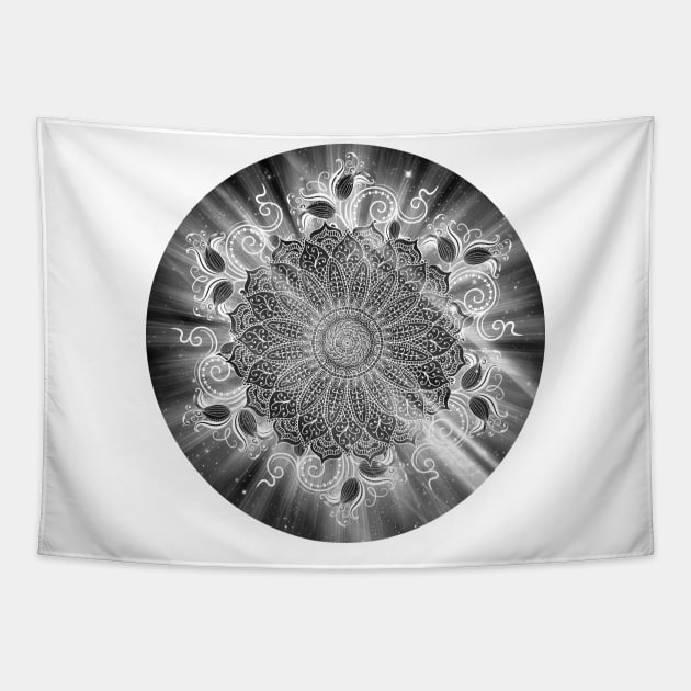 Mandala Dark Universe Tapestry by aleibanez