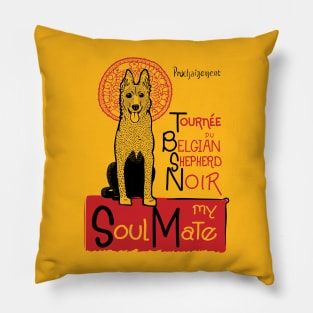 Funny Belgian Shepherd Owner Gift Belgian Sheepdog Art Pillow