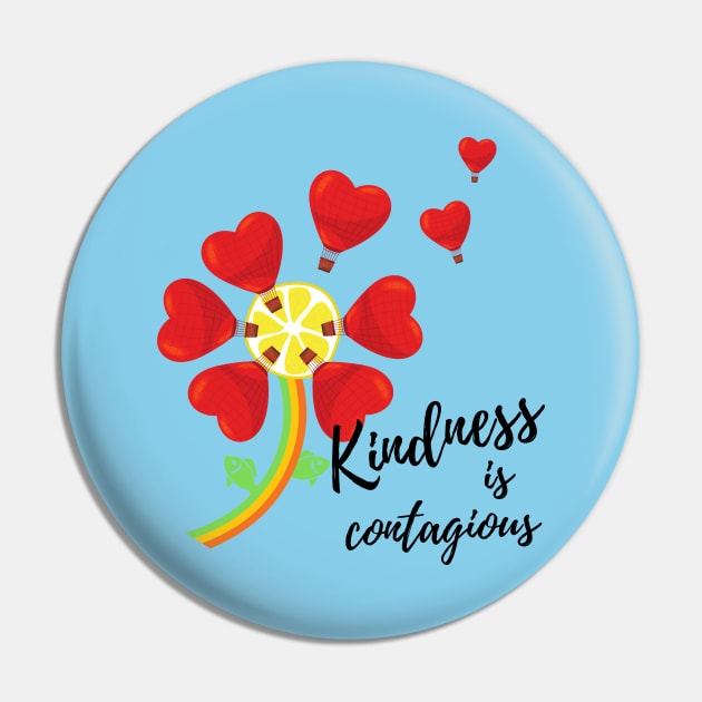 Kindness is Contagious Pin by Dreanpitch