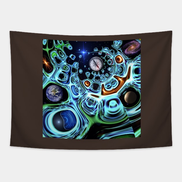 Cosmic Pathways Tapestry by AlienVisitor