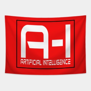 Artifcial Intelligence AI Cool Logo Tapestry