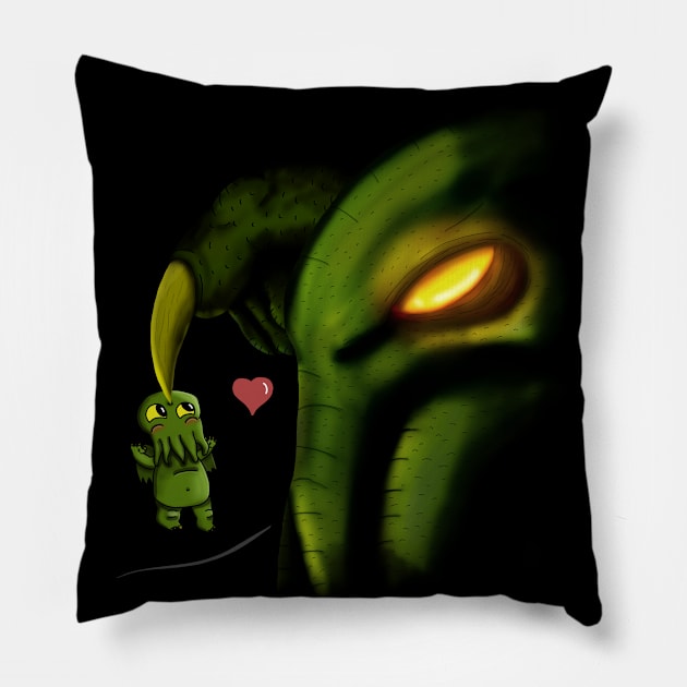 Cute-thulhu Pillow by NGM