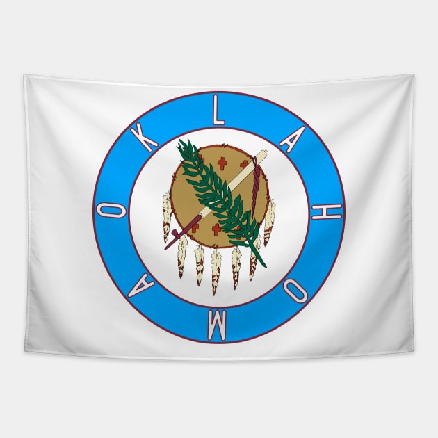 Oklahoma Flag Decal Tapestry by ZSONN