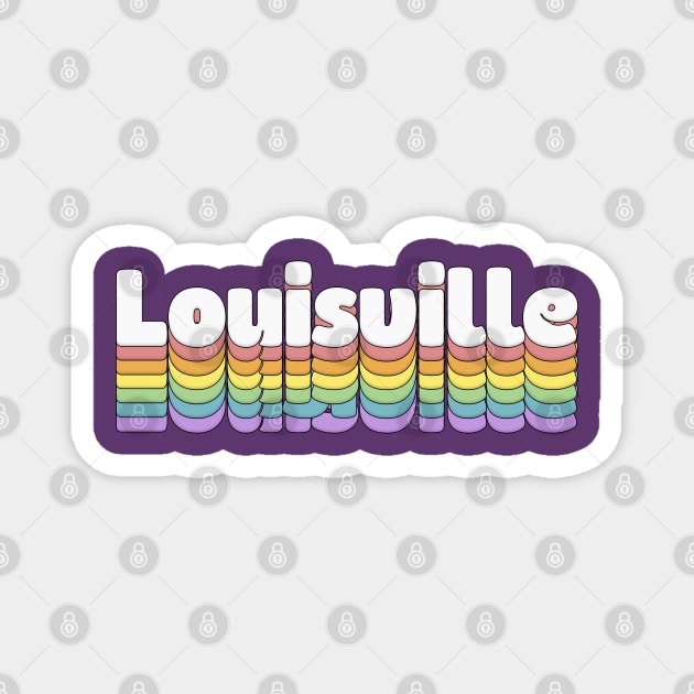 Louisville // Retro Typography Design Magnet by DankFutura