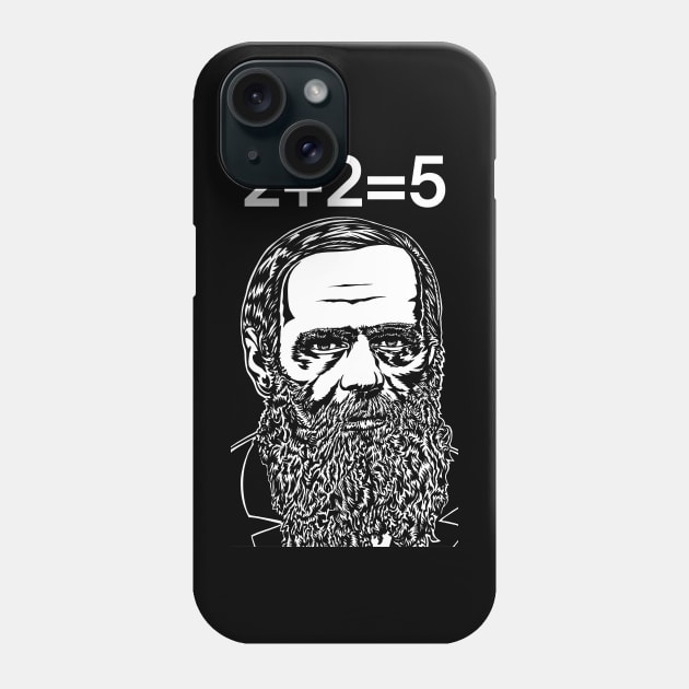 FYODOR DOSTOYEVSKY quote .1 - ink portrait Phone Case by lautir