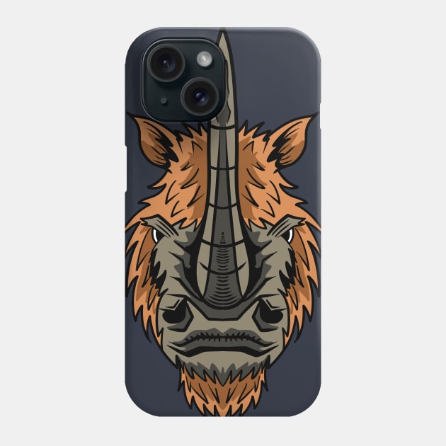 Woolly Rhino Phone Case by nickbeta