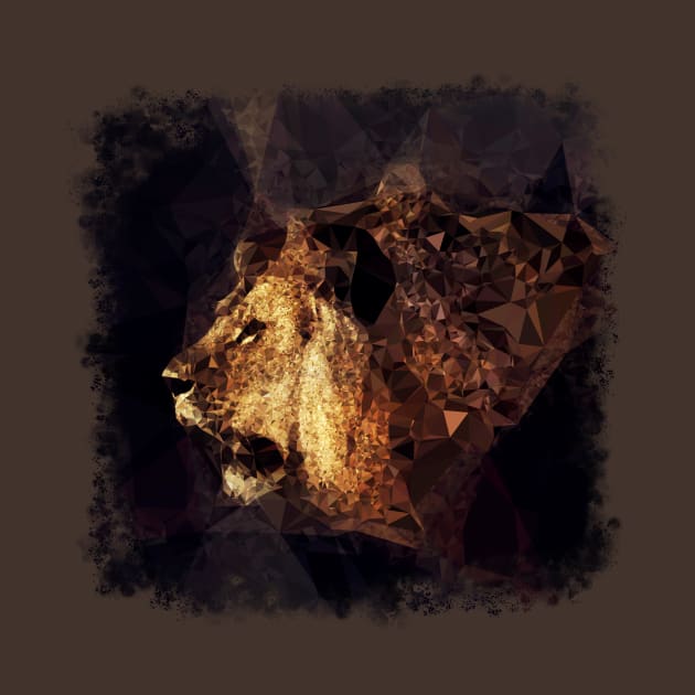 Low poly Golden Lion by DyrkWyst