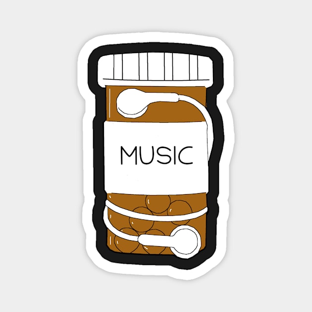 Music is my Medicine Magnet by HerbalBlue