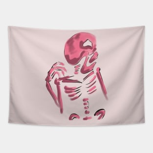 Pink skeleton Tapestry