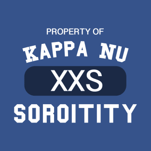 Property of Kappa Nu Soroitity White Text T-Shirt