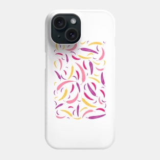 Pink Eucalyptus Leaves Pattern Phone Case