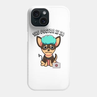 Cute small dog is a doctor Phone Case