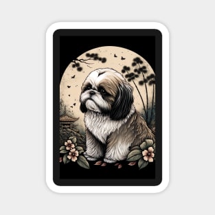 Super Cute Shih Tzu Portrait - Japanese style Magnet