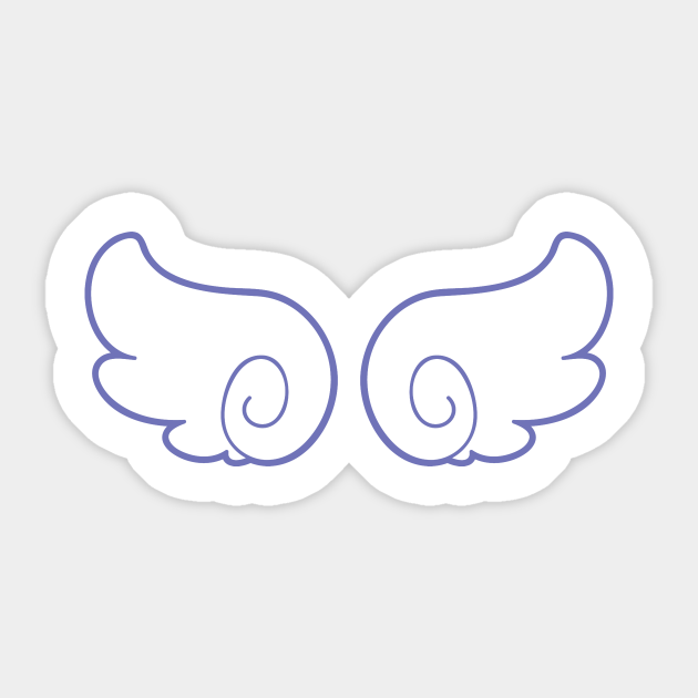 White and Blue Anime Wings - Wings - Sticker | TeePublic White and Blue Anime Wings - Wings - Sticker | TeePublic