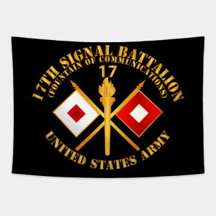 17th Signal Battalion w Unit Number - Branch - USA Tapestry