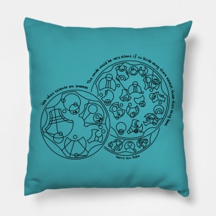 Use what talents you possess - Circular Gallifreyan Pillow