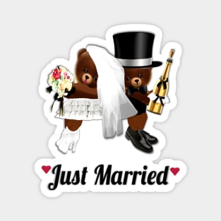 Marriage Day. Just Married Magnet