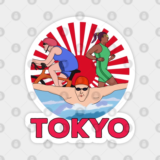 Tokyo Triathlon Magnet by DiegoCarvalho