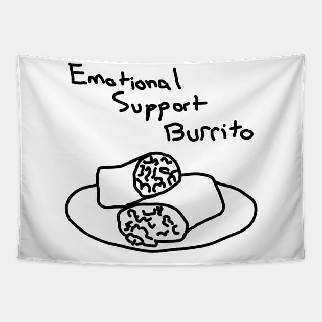 Emotional Support Burrito Tapestry by Al Geno's Tees