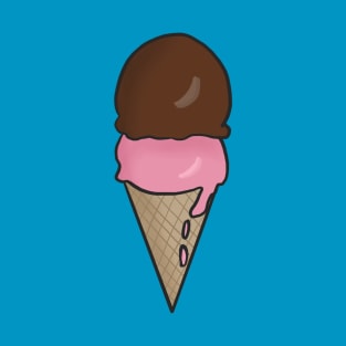 Chocolate and Strawberry Ice Cream T-Shirt