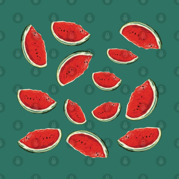 Watermelon Pieces by Manitarka