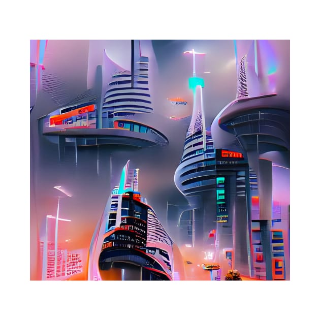 Futuristic Urban Landscape by Mihadom