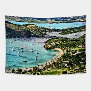 Antigua View Falmouth Harbor Tapestry