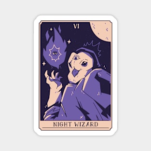 Spooky Tarot Card: The Night Wizard Magnet