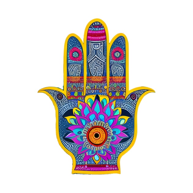 Hamsa Hand Good Luck Symbol by AlienMirror