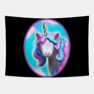 Retrato de Unicornio de Colores Tapestry