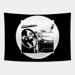 NISSAN SILVIA S14 KOUKI Black 'N White 5 (Black Version) Tapestry