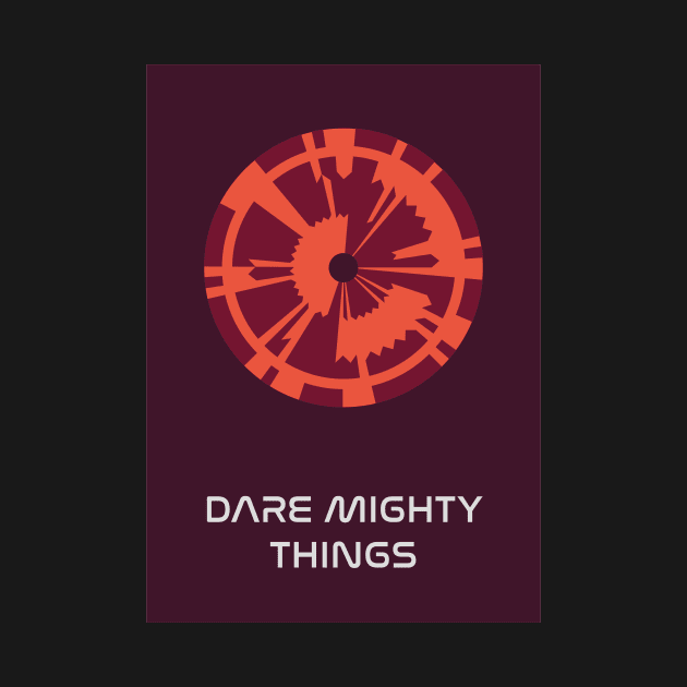 JPL/NASA Perseverance Parachute "Dare Mighty Things" Poster #2 by Walford-Designs