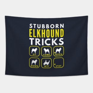 Stubborn Norwegian Elkhound Tricks - Dog Training Tapestry