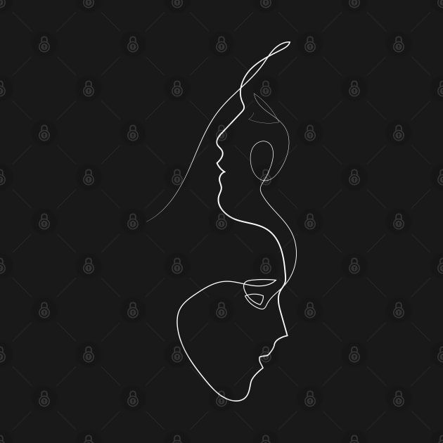 Two Faces | One Line Artist | Minimal Art | One Line Art | Minimalist by One Line Artist