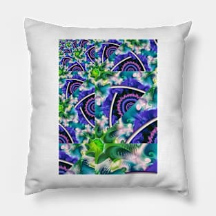 Rainbow Cloud Abstract Pillow