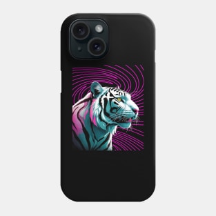 WHITE BENGAL TIGER NEON THEMED Phone Case