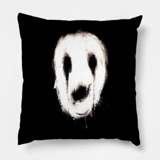 White ghost face Pillow