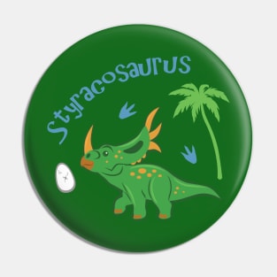 Cute Styracosaurus Pin