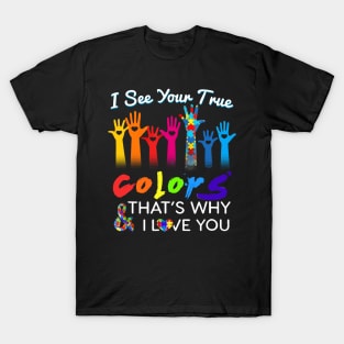 Llama Autism Shirt-I See Your True Colors-I Love You Llama Autism Shirt-I See Your True Colors-I Love You