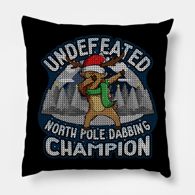 Dabbing Reindeer Pillow by RadStar