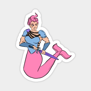 Warrior Bubblegum mermaid Magnet