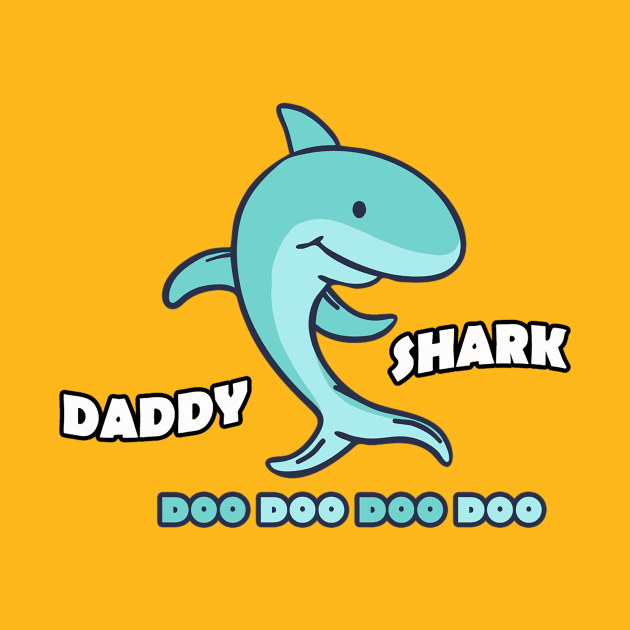 daddy shark doo doo doo doo, father's day, funny by Hercules t shirt shop