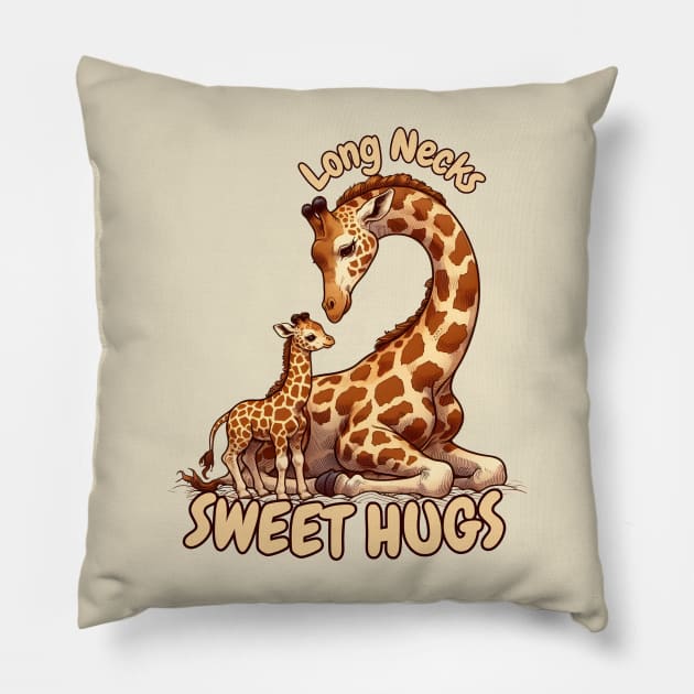 Parenting giraffe Pillow by Japanese Fever