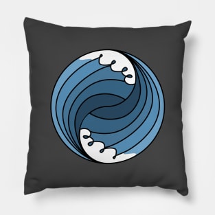 Blue Ocean Waves In Harmony Pillow
