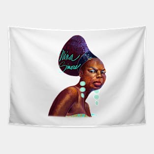 Portrait of Nina Simone Tapestry