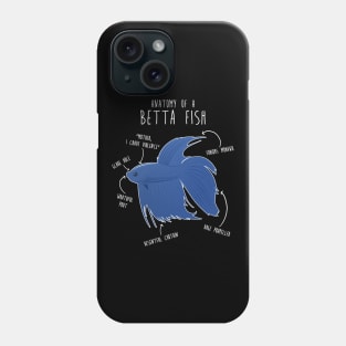 Betta Fish Siamese Fighting Fish Anatomy Phone Case