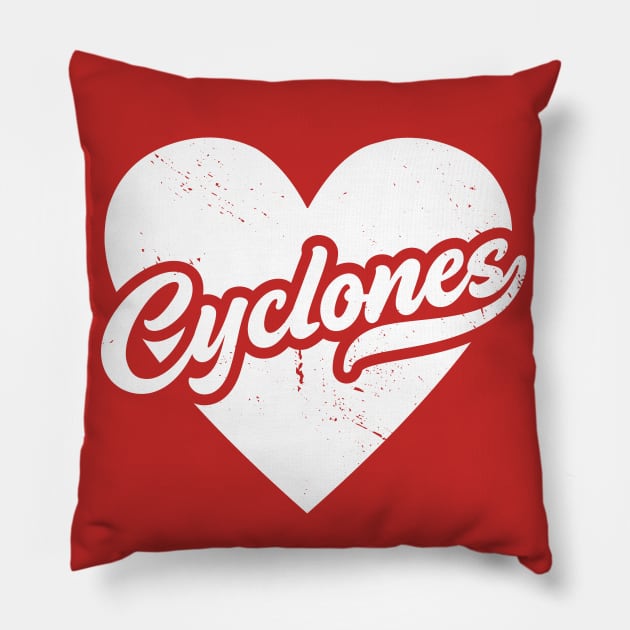 Vintage Cyclones School Spirit // High School Football Mascot // Go Cyclones Pillow by SLAG_Creative