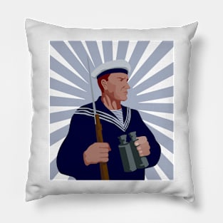 American Sailor Binoculars Retro Pillow