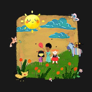 Magical World of Childhood - Artistic Playground of Dreams T-Shirt